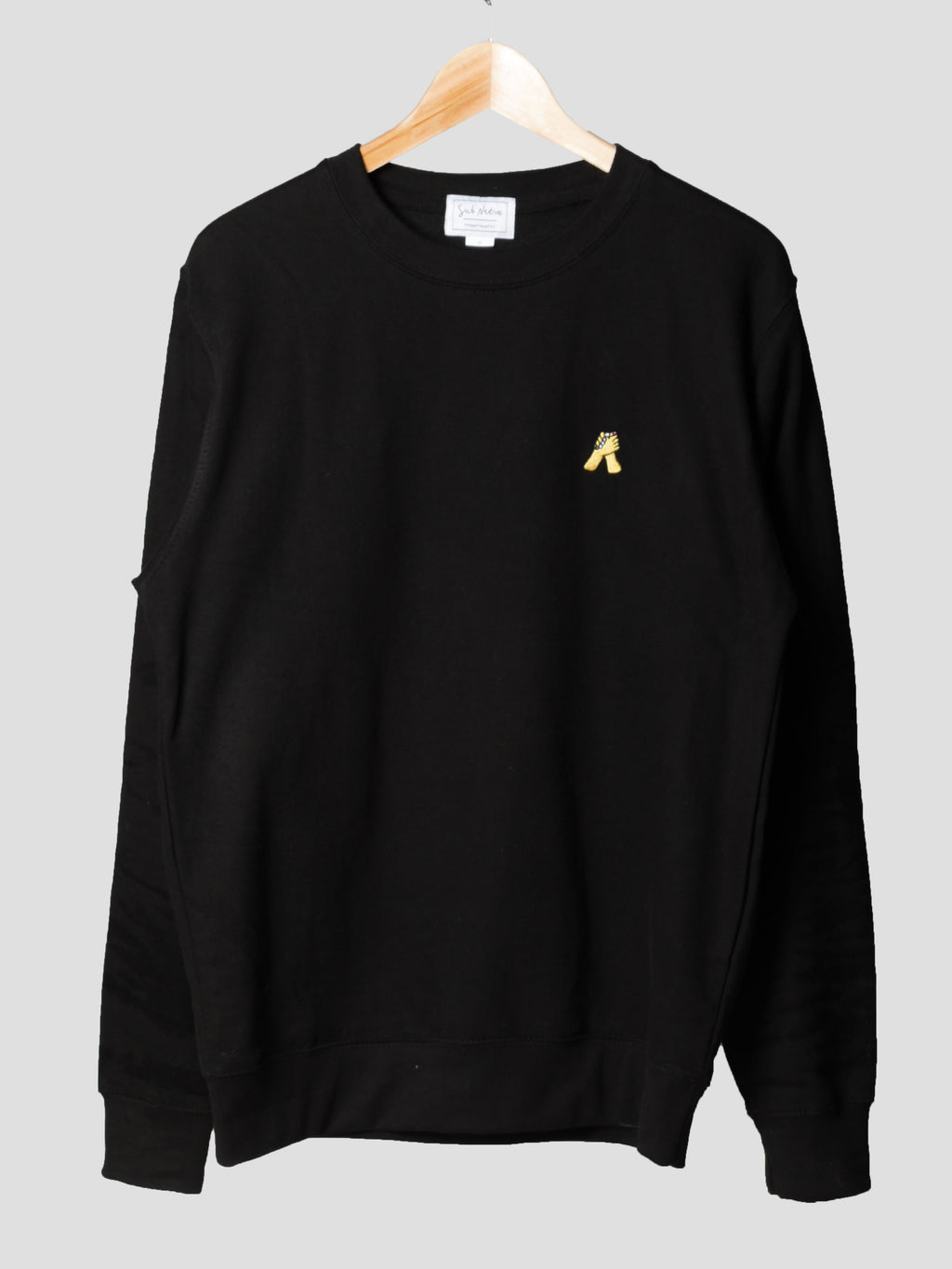 sub native just friends embroidered crewneck sweatshirt black