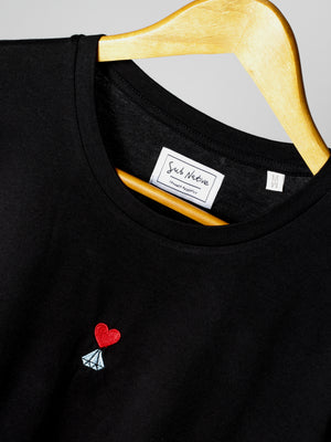 sub native hearts over diamonds embroidered t-shirt black