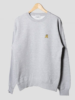 sub native just friends embroidered crewneck sweatshirt heather grey