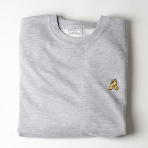 sub native just friends embroidered crewneck sweatshirt heather grey